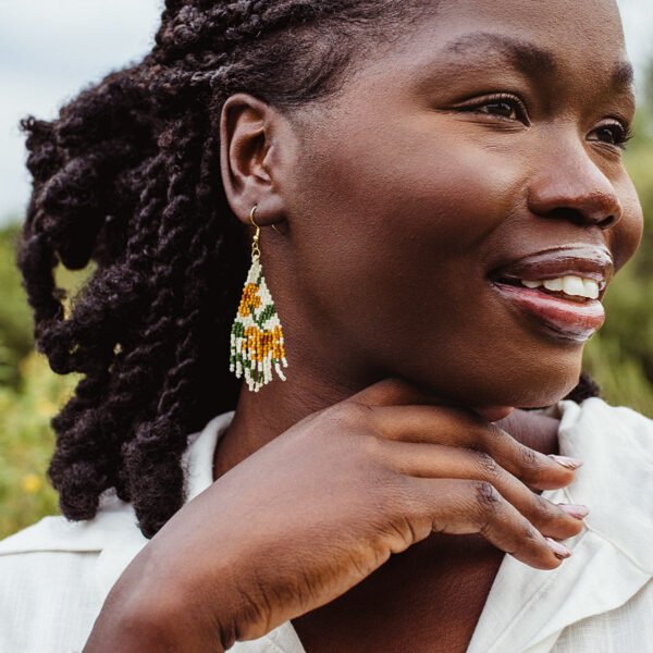 Jardin Botanico Beaded Fringe Earrings